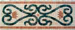 Бордюр из мозаики натурального камня